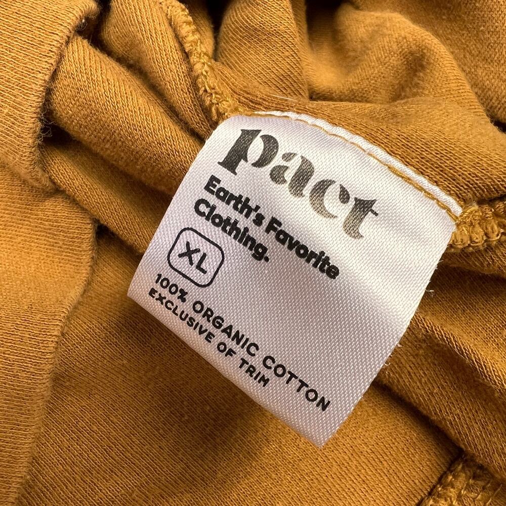Pact Women's Henley Sweatshirt in Mustard Brown - Picture 5 of 7
